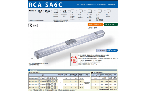 日本IAI艾衛艾 電缸 RCA-SA6C-30-6