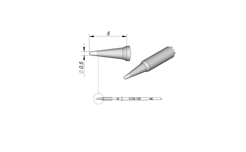 西班牙JBC 烙鐵頭 C105系列納米工具專(zhuān)用 C105106