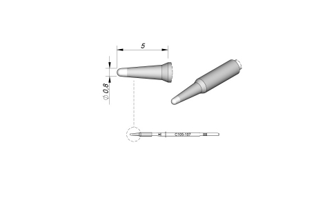 西班牙JBC 烙鐵頭 C105系列納米工具專(zhuān)用 C105107