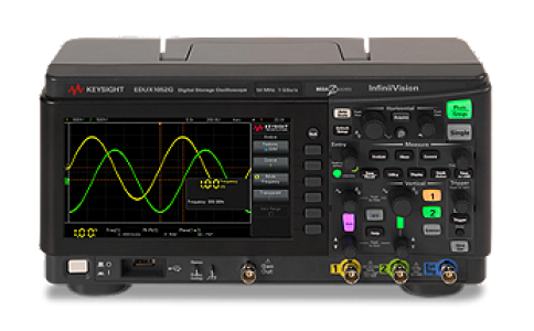 EDUX1052G 示波器：50 MHz 帶寬，2 個(gè)模擬通道，內置波形發(fā)生器是德科技Keysight